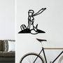 Wallity The Little Prince 3 Escultura de Pared de Metal Negra